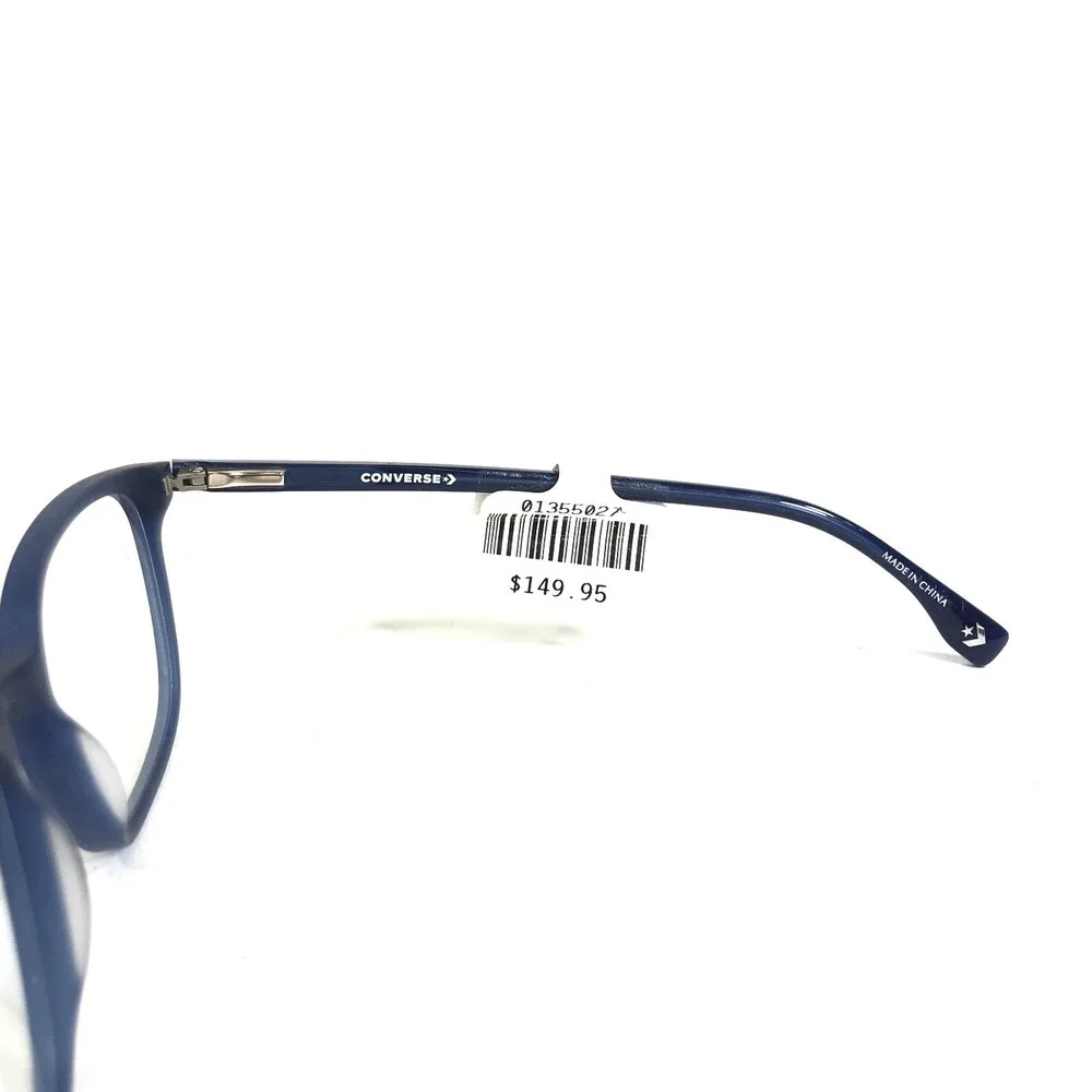 Converse Kids Eyeglasses Frames VCJ006 MATTE BLUE Square Full Rim 48-16-130